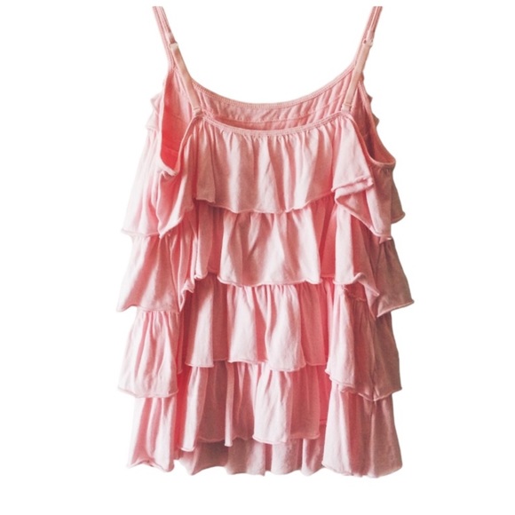 Express Pink Ruffle Tank - Picture 2 of 5